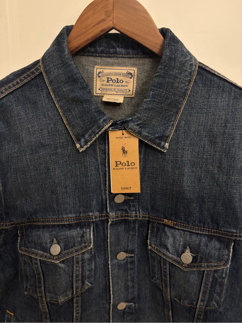 Ralph Lauren Polo Men's Dark Blue Denim Button-Front Shirt Jacket
